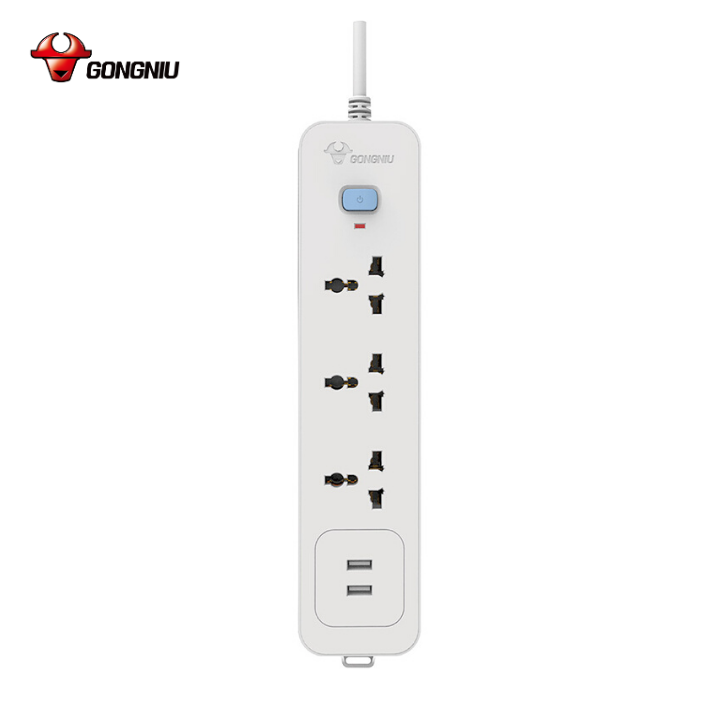 Ổ cắm điện 3 ổ đa năng kèm 2 cổng sạc USB Gongniu N103U