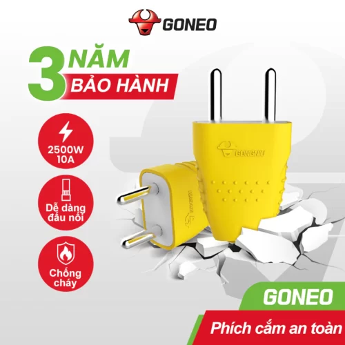 Phích Cắm Gongniu Dẹp Công Suất 10A Chống Va Đập – 10L6