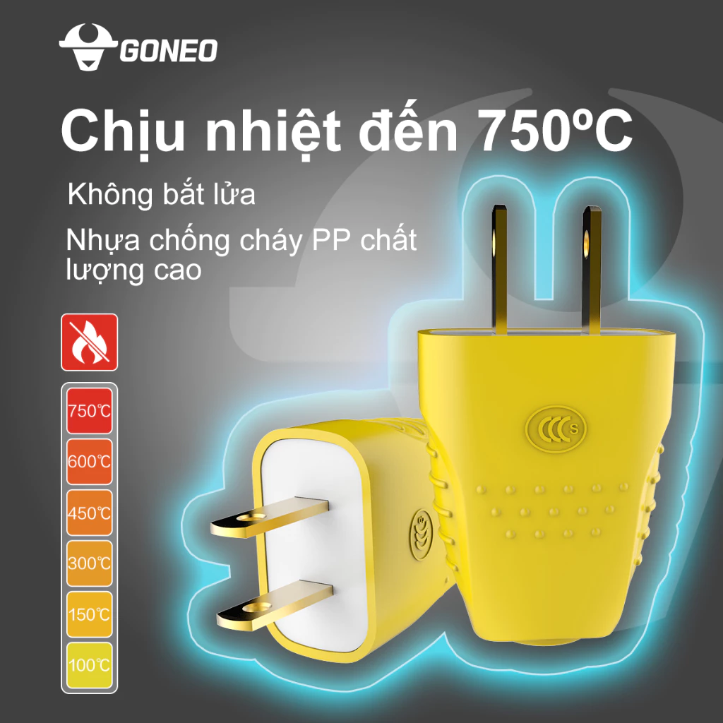 Phích Cắm Gongniu Dẹp Công Suất 10A Chống Va Đập – 10L6