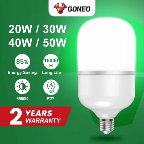 Bóng đèn LED Bulb Trụ Gongniu MQ – C050B AS (E27/50W/6500K)
