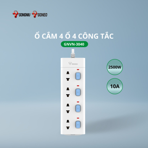 Ổ CẮM 4 Ổ 4 CÔNG TẮC V3040