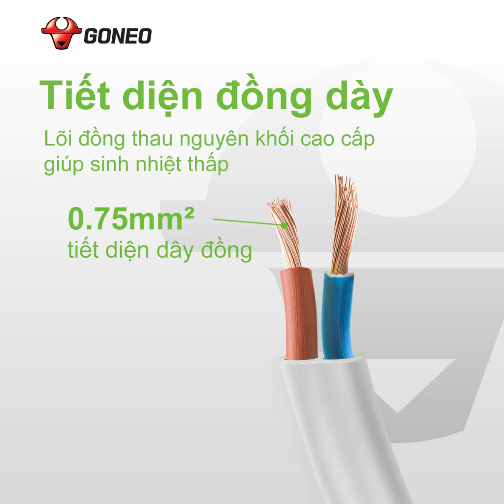 Ổ Chia Điện GONEO Z030R – Chia 3 Đa Năng Siêu Gọn – Tiện Lợi – Chính Hãng