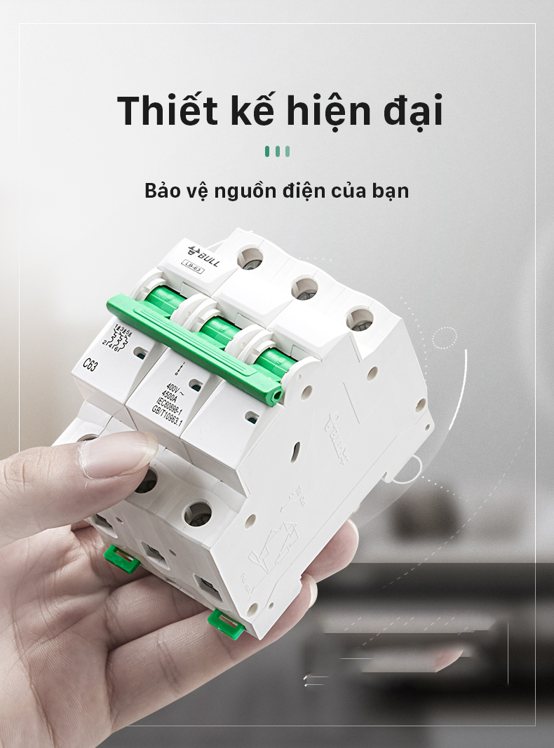 Bộ ngắt mạch điện – Aptomat 3 pha Gongniu – Chính hãng