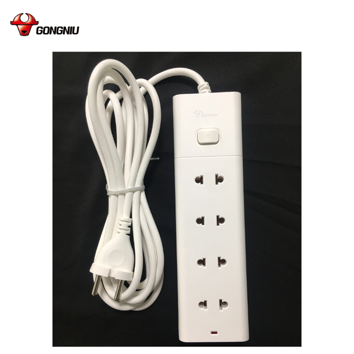 Ổ Cắm Điện Gongniu Đa Năng 4 Ổ 1 Công Tắc 2500W - V1040