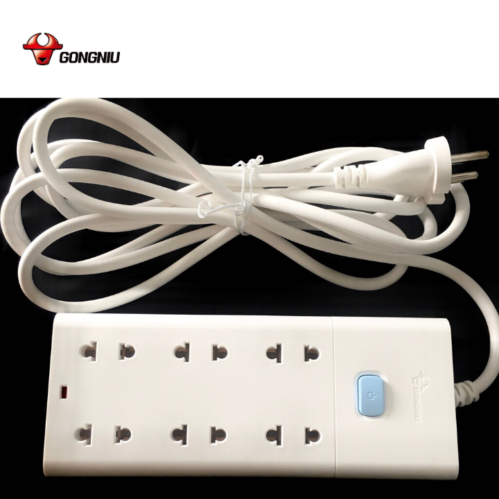 Ổ Cắm Điện Chống Cháy GONEO Đa Năng 6 Ổ 1 Công Tắc 2500W – V1060
