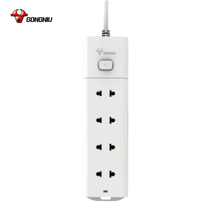 Ổ Cắm Điện Chống Cháy GONEO Đa Năng 4 Ổ 1 Công Tắc 2500W - V1040