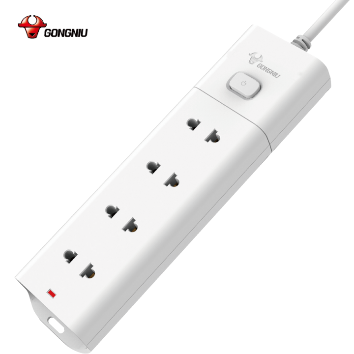 Ổ Cắm Điện Chống Cháy GONEO Đa Năng 4 Ổ 1 Công Tắc 2500W - V1040