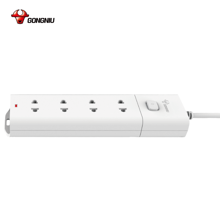 Ổ Cắm Điện Chống Cháy GONEO Đa Năng 4 Ổ 1 Công Tắc 2500W - V1040