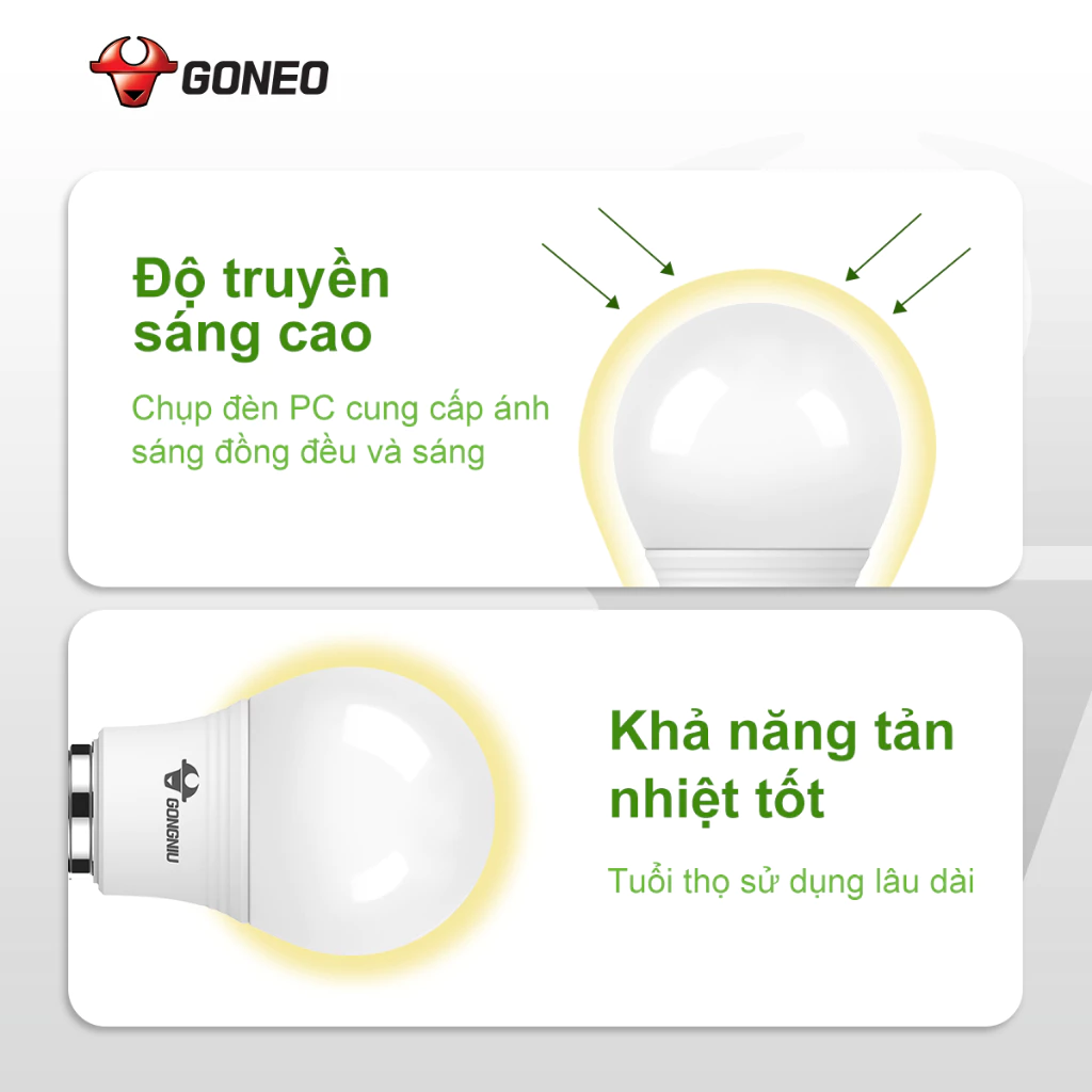 Bóng đèn LED Gongniu MQ – A11221 – E27- Công suất 12W ( 6500K)