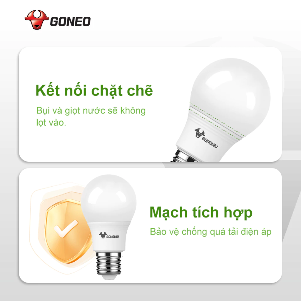 Bóng đèn LED Gongniu MQ – A11221 – E27- Công suất 12W ( 6500K)